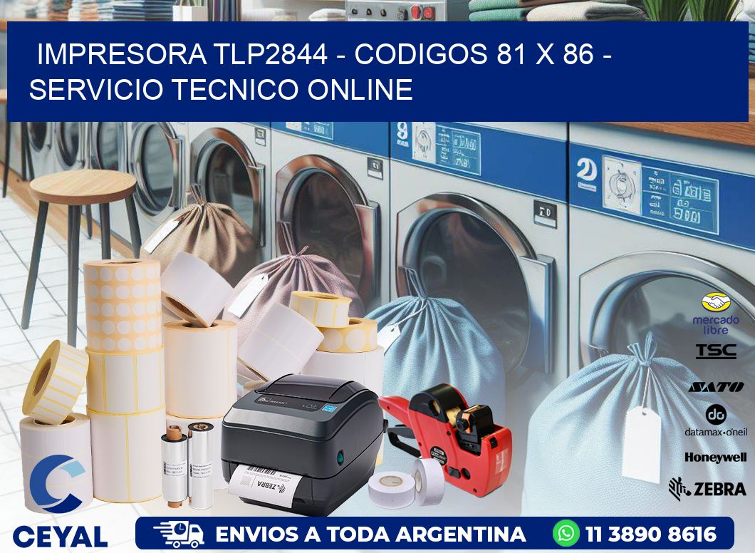 IMPRESORA TLP2844 - CODIGOS 81 x 86 - SERVICIO TECNICO ONLINE