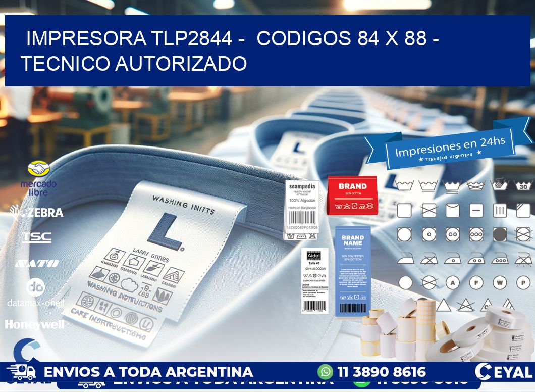 IMPRESORA TLP2844 -  CODIGOS 84 x 88 - TECNICO AUTORIZADO