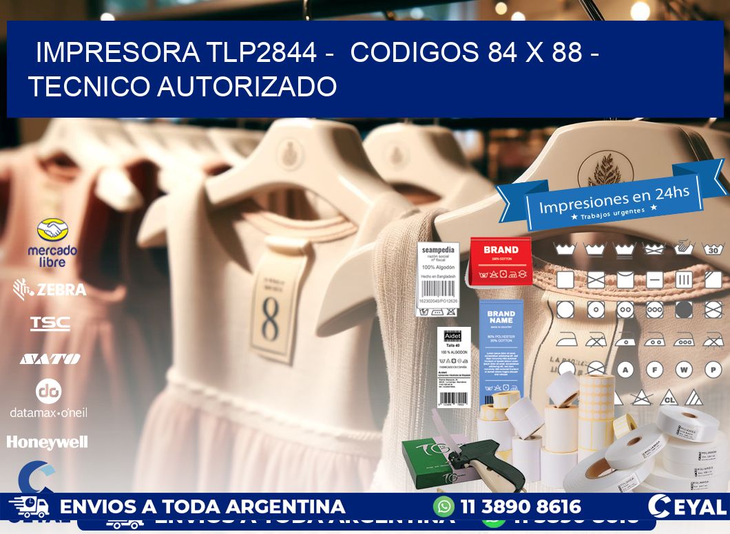 IMPRESORA TLP2844 -  CODIGOS 84 x 88 - TECNICO AUTORIZADO