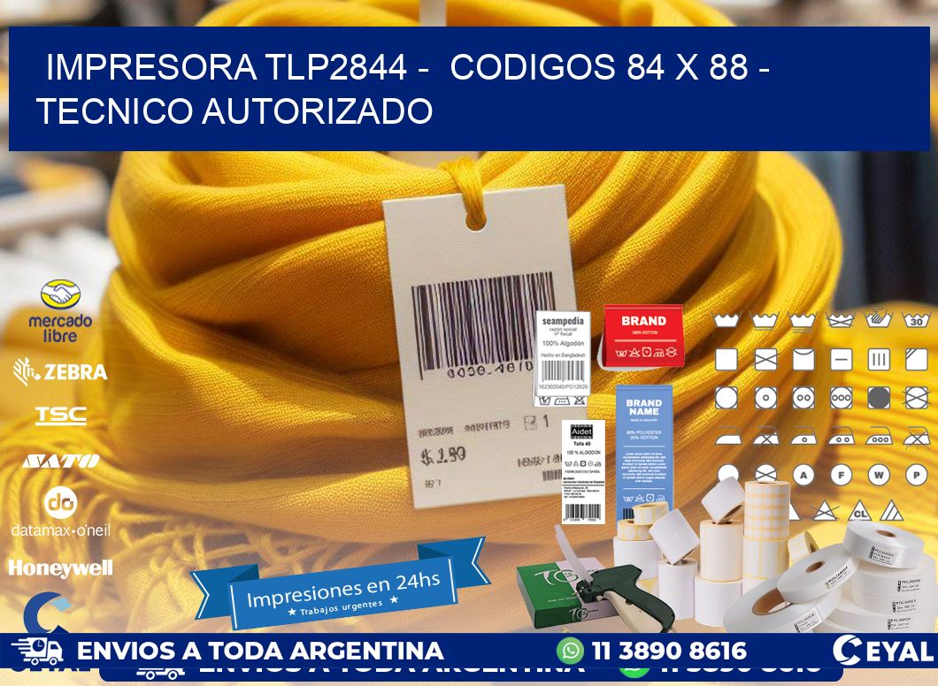 IMPRESORA TLP2844 -  CODIGOS 84 x 88 - TECNICO AUTORIZADO