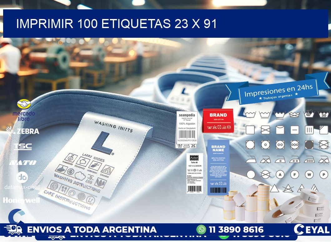 IMPRIMIR 100 ETIQUETAS 23 x 91