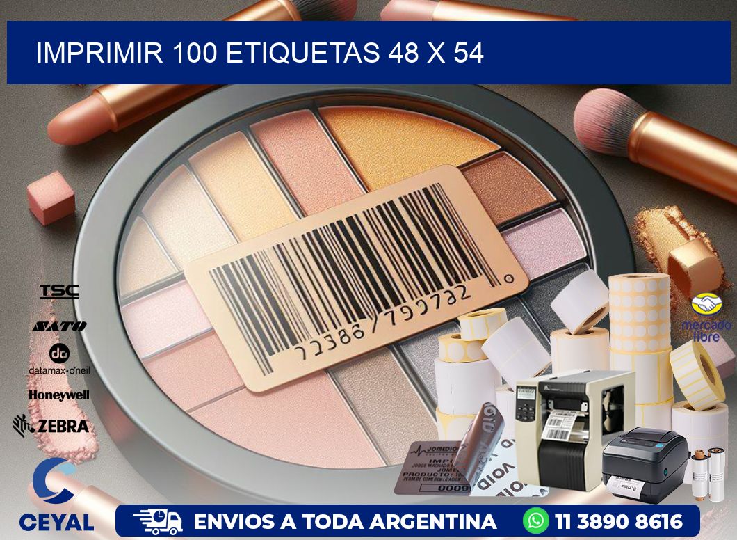 IMPRIMIR 100 ETIQUETAS 48 x 54