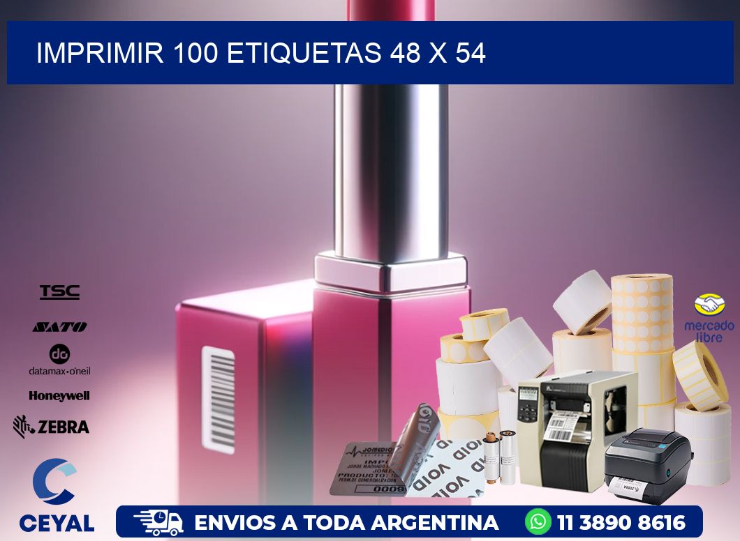 IMPRIMIR 100 ETIQUETAS 48 x 54