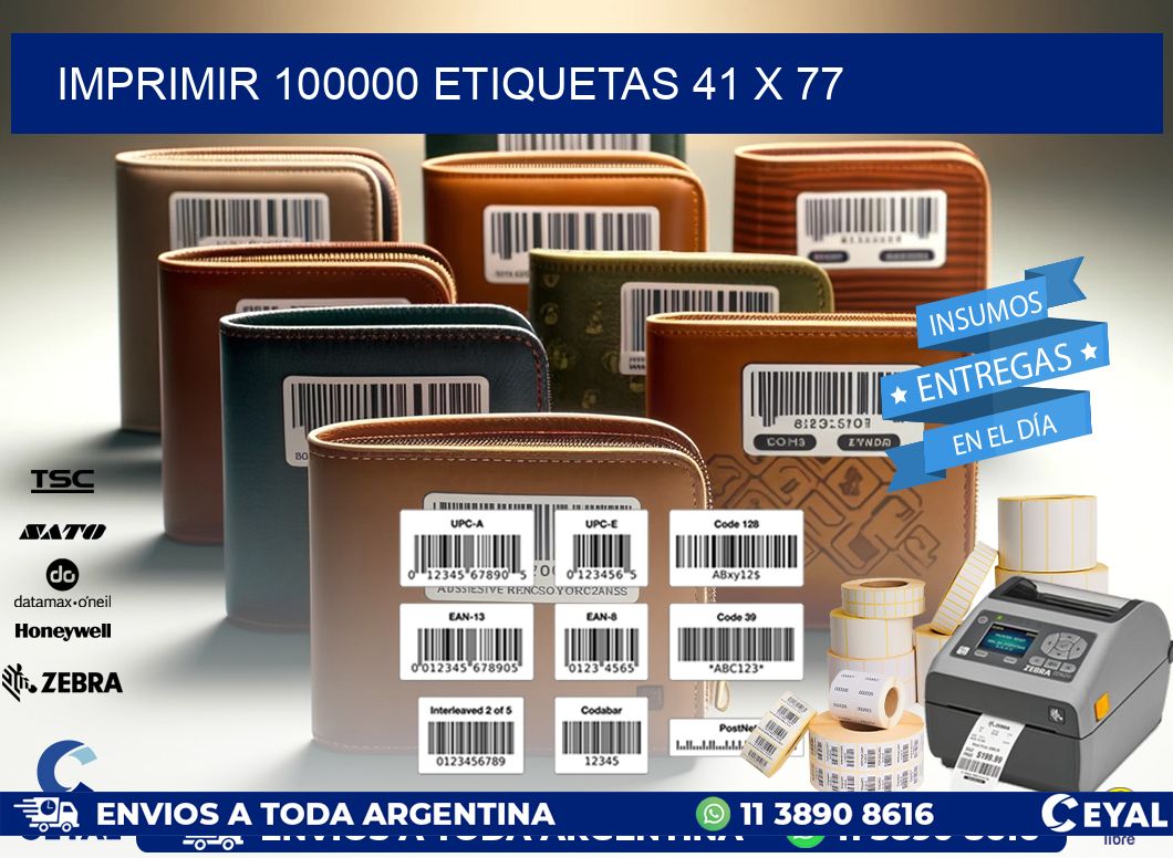 IMPRIMIR 100000 ETIQUETAS 41 x 77