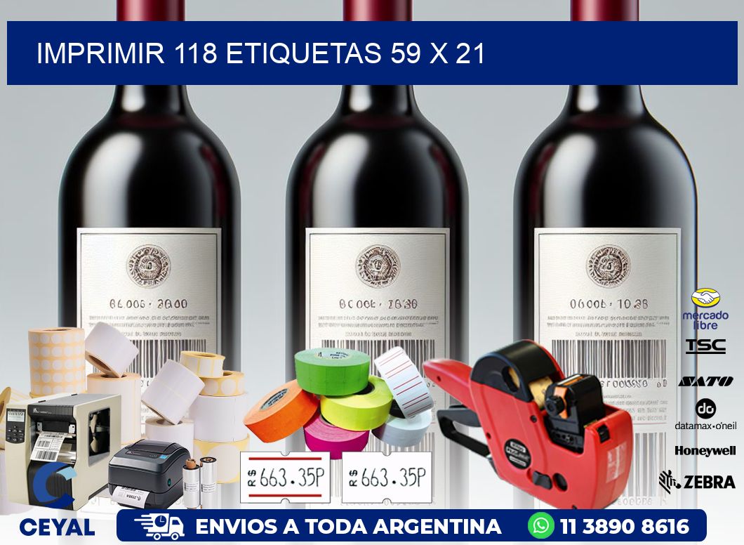 IMPRIMIR 118 ETIQUETAS 59 x 21