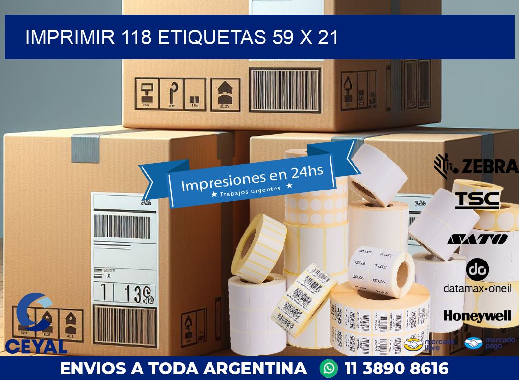 IMPRIMIR 118 ETIQUETAS 59 x 21