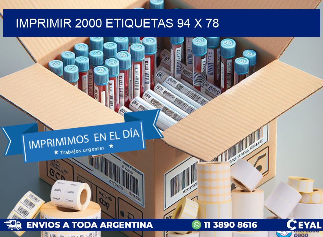 IMPRIMIR 2000 ETIQUETAS 94 x 78