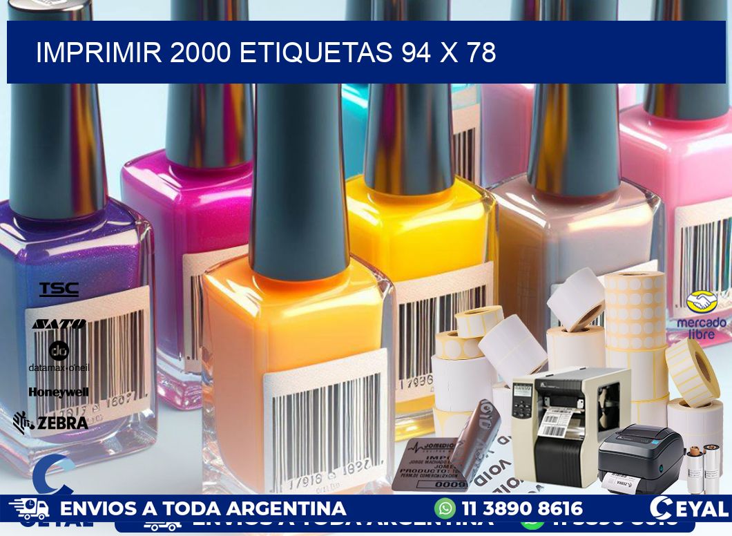 IMPRIMIR 2000 ETIQUETAS 94 x 78