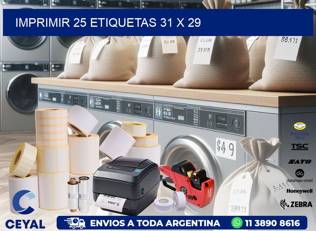 IMPRIMIR 25 ETIQUETAS 31 x 29