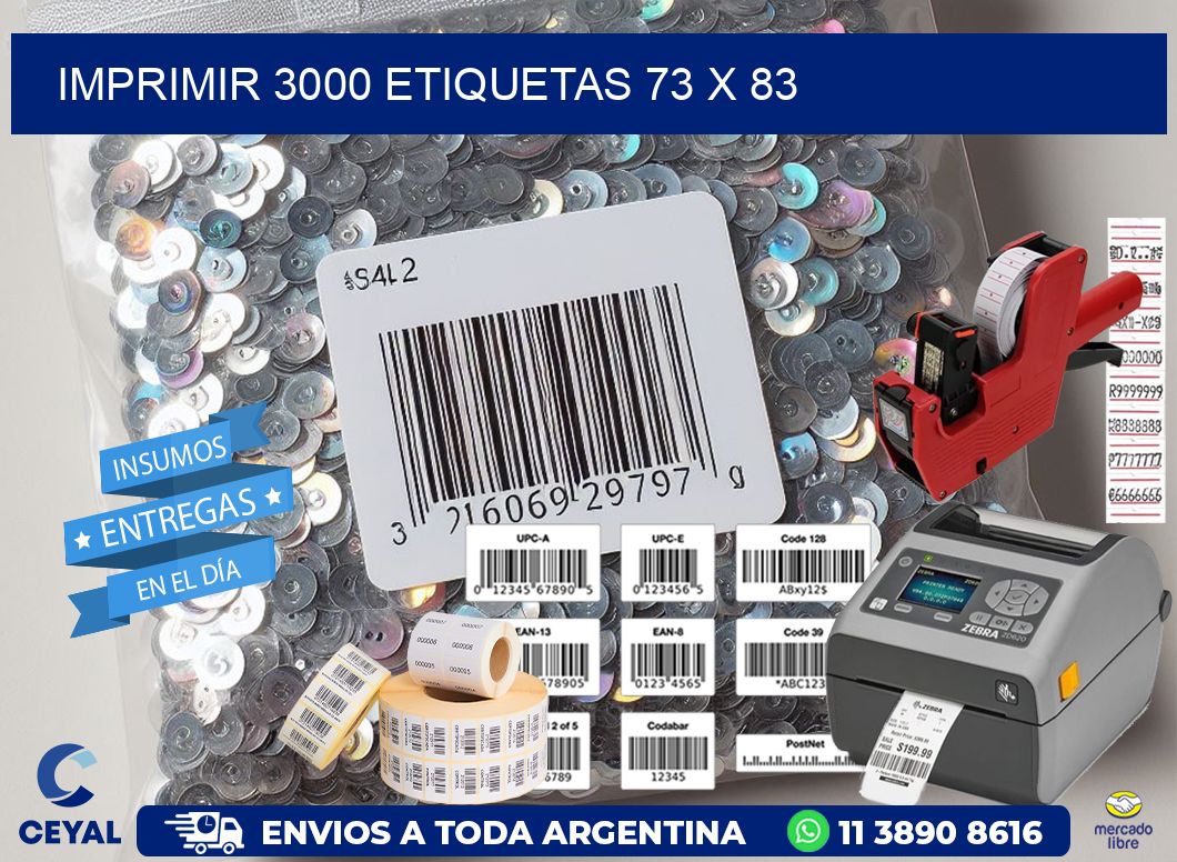 IMPRIMIR 3000 ETIQUETAS 73 x 83