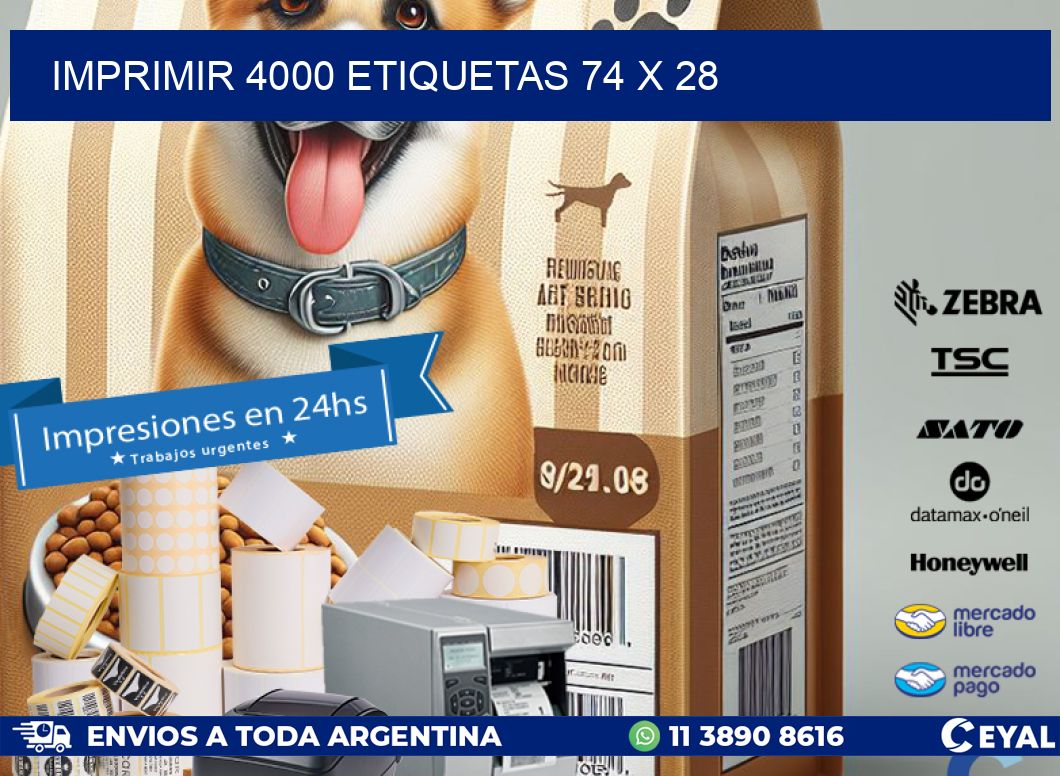 IMPRIMIR 4000 ETIQUETAS 74 x 28