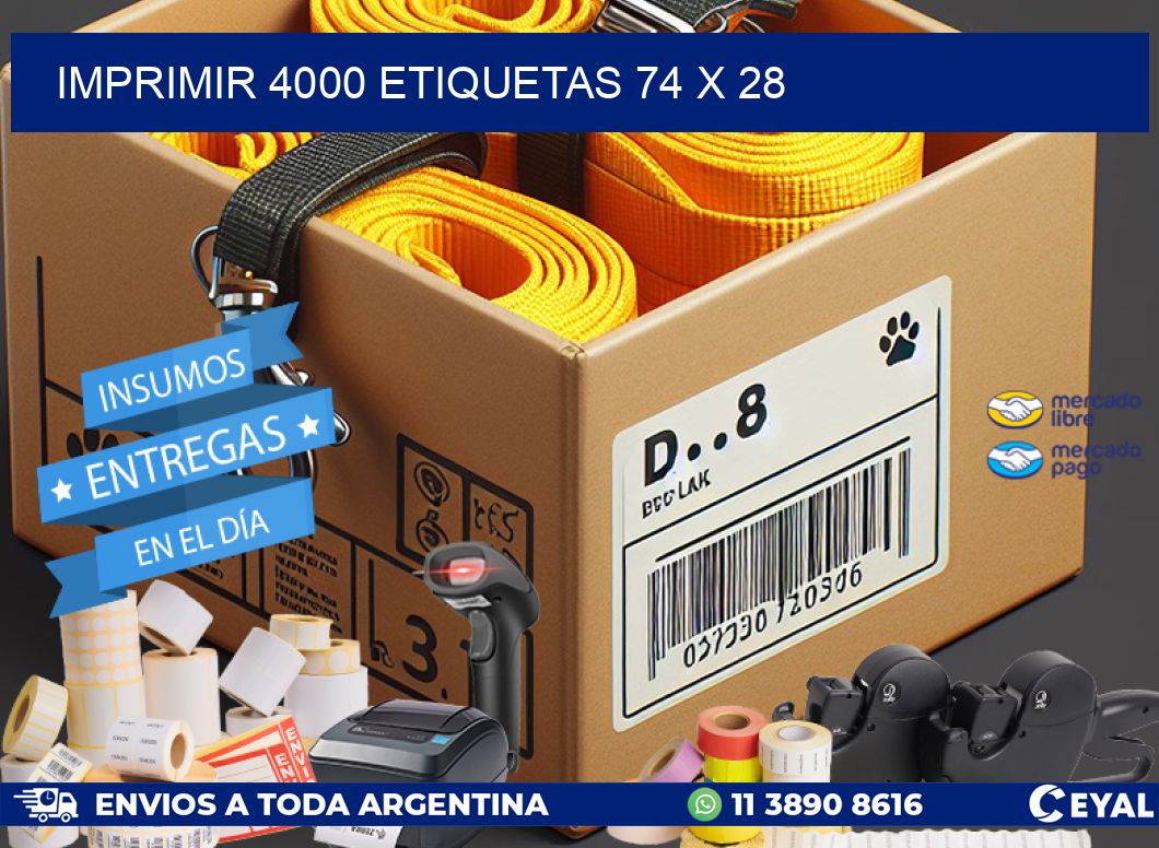 IMPRIMIR 4000 ETIQUETAS 74 x 28