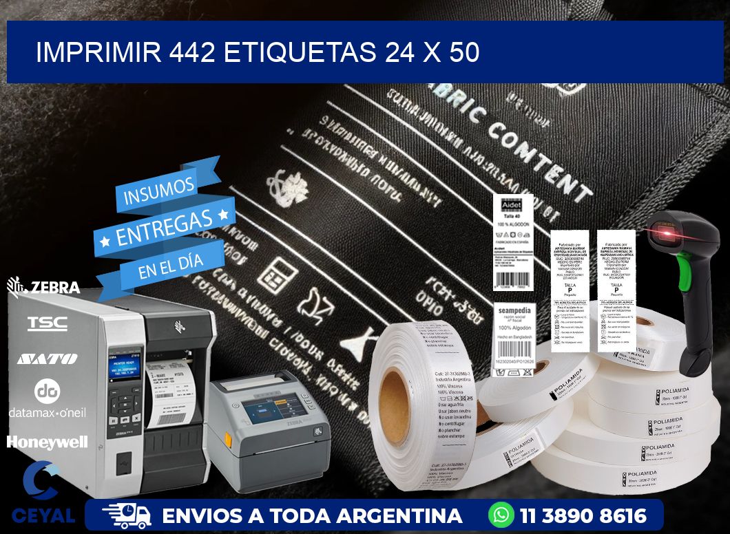 IMPRIMIR 442 ETIQUETAS 24 x 50