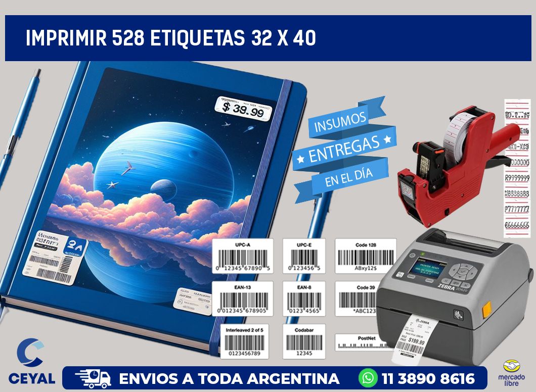 IMPRIMIR 528 ETIQUETAS 32 x 40