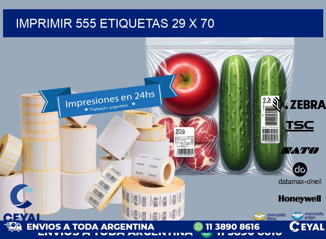 IMPRIMIR 555 ETIQUETAS 29 x 70