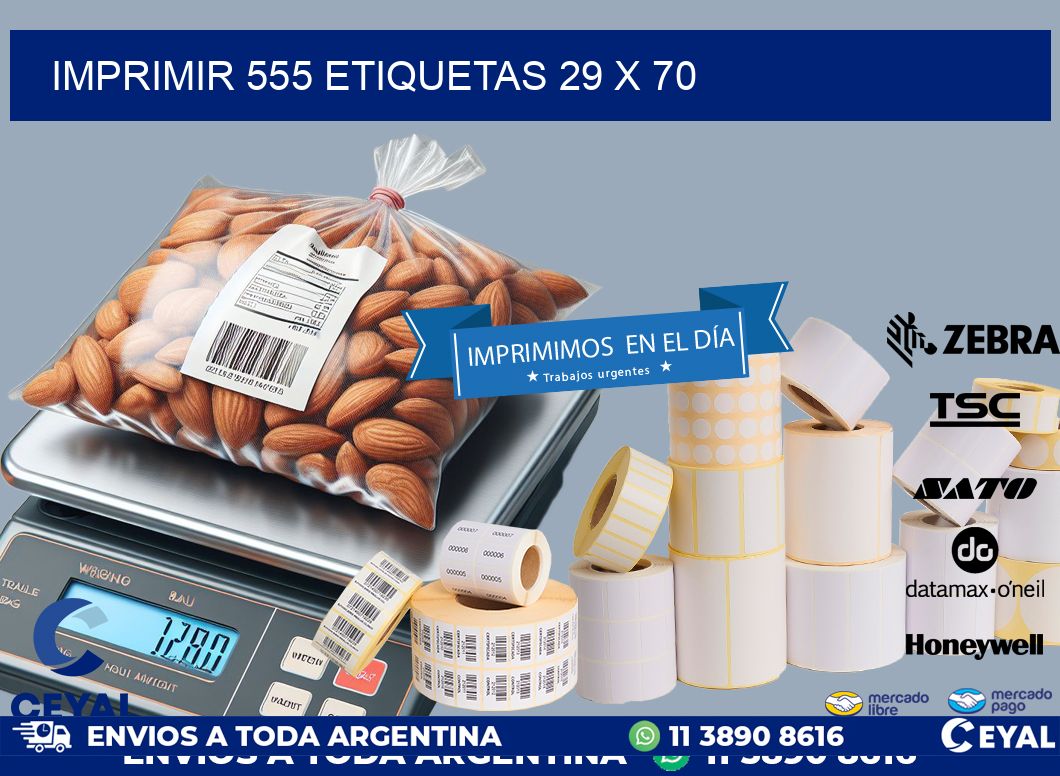 IMPRIMIR 555 ETIQUETAS 29 x 70