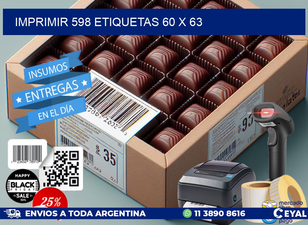 IMPRIMIR 598 ETIQUETAS 60 x 63