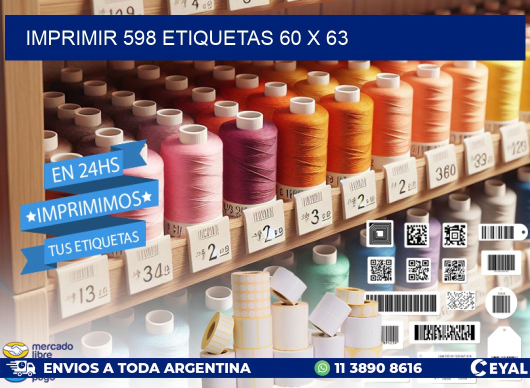 IMPRIMIR 598 ETIQUETAS 60 x 63