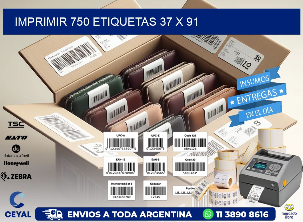 IMPRIMIR 750 ETIQUETAS 37 x 91