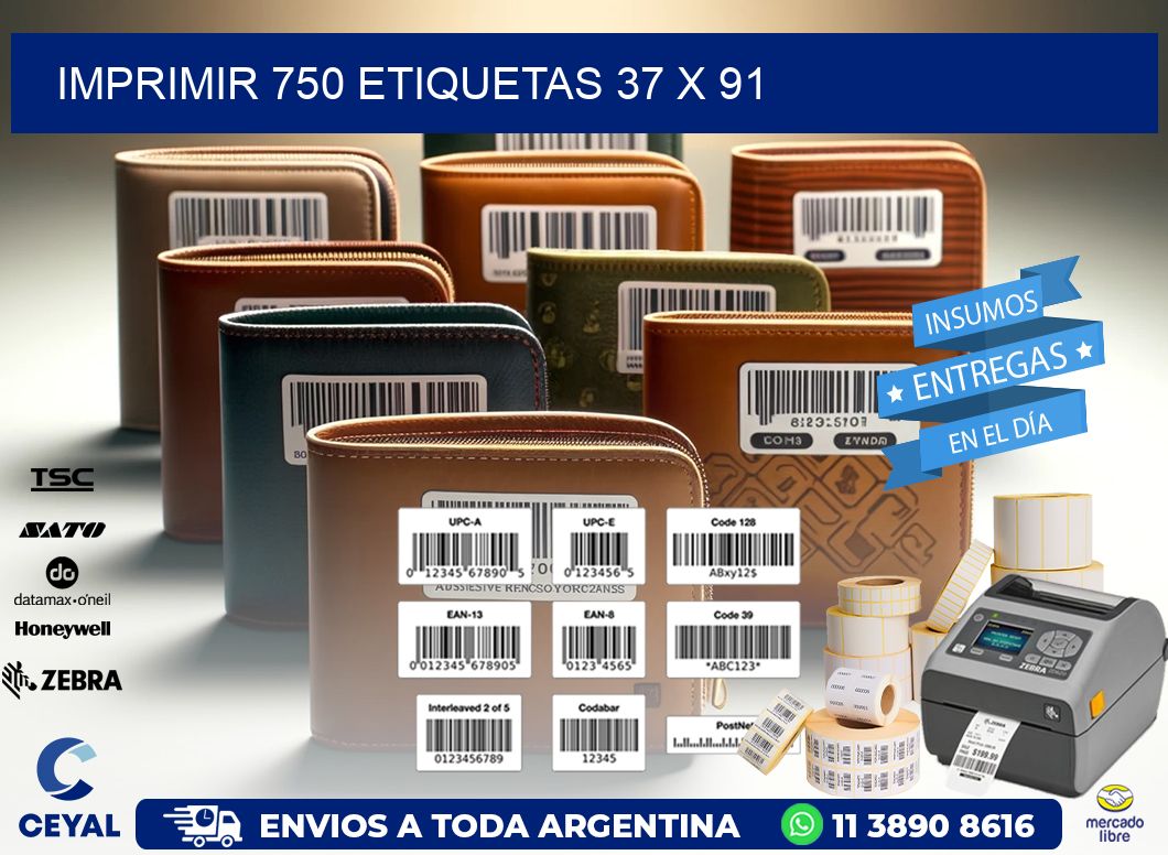 IMPRIMIR 750 ETIQUETAS 37 x 91