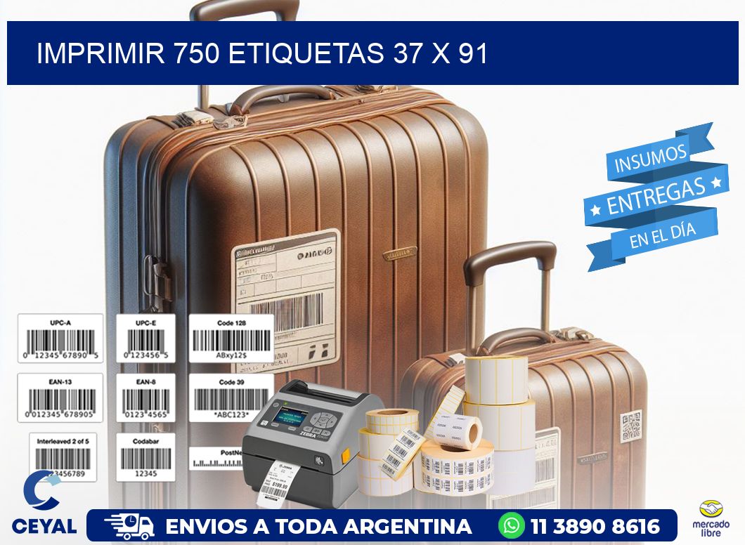 IMPRIMIR 750 ETIQUETAS 37 x 91