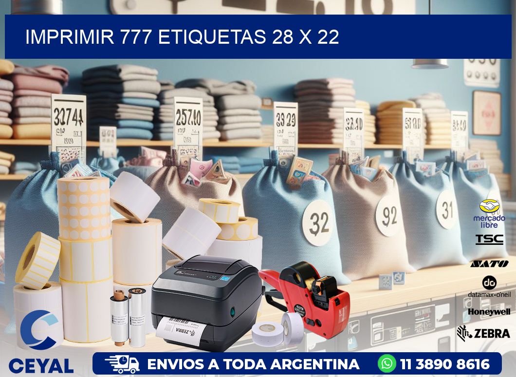 IMPRIMIR 777 ETIQUETAS 28 x 22