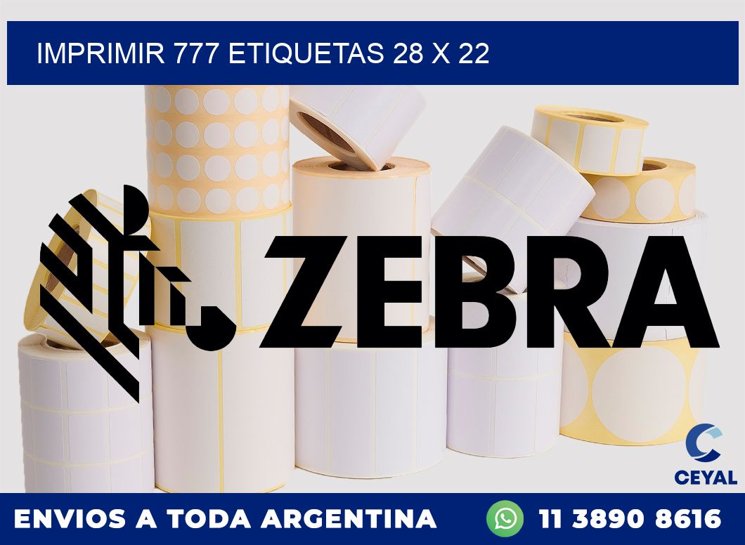 IMPRIMIR 777 ETIQUETAS 28 x 22