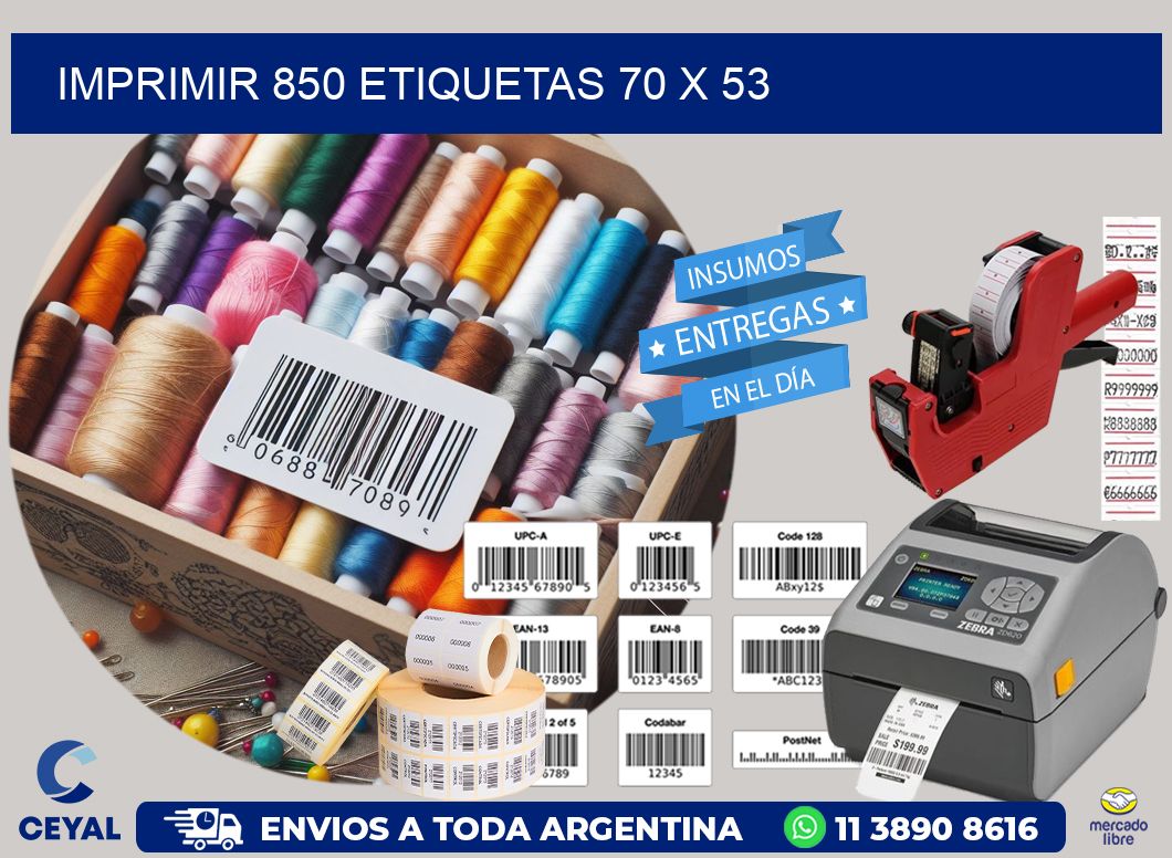 IMPRIMIR 850 ETIQUETAS 70 x 53