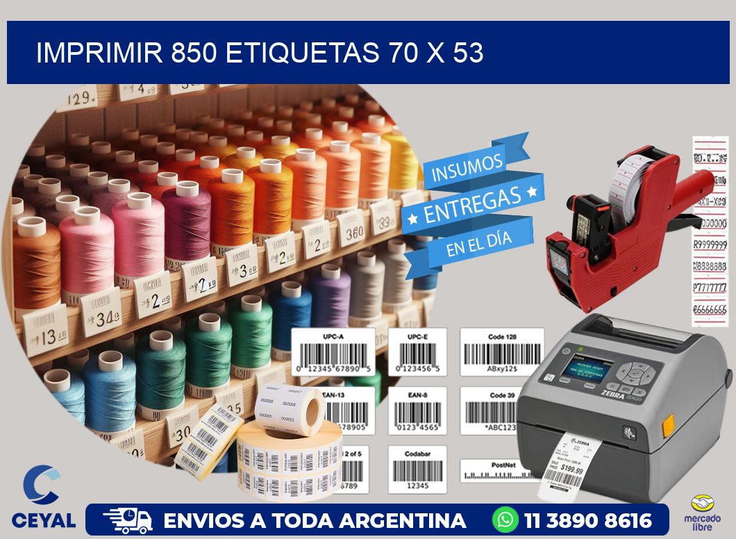 IMPRIMIR 850 ETIQUETAS 70 x 53