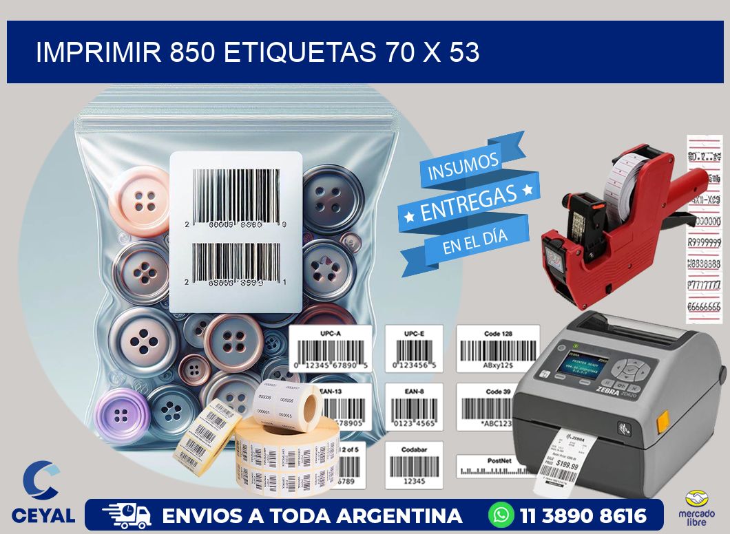 IMPRIMIR 850 ETIQUETAS 70 x 53