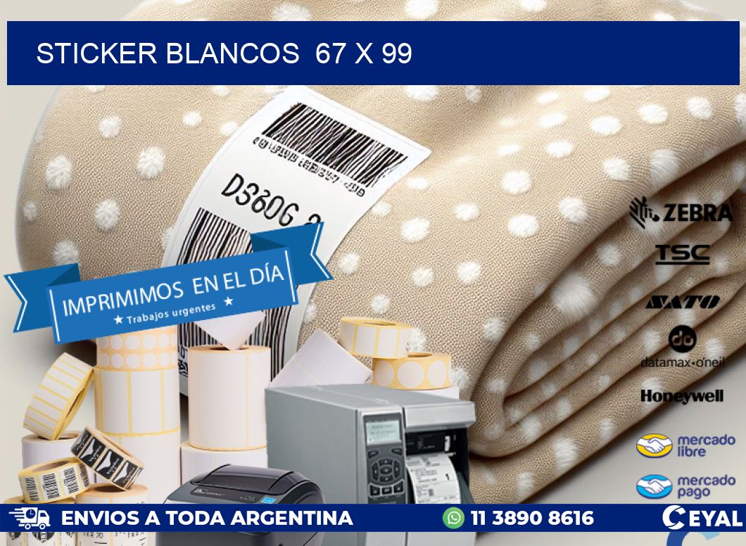 STICKER BLANCOS  67 x 99