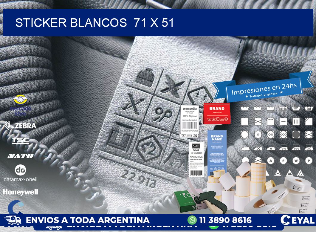 STICKER BLANCOS  71 x 51