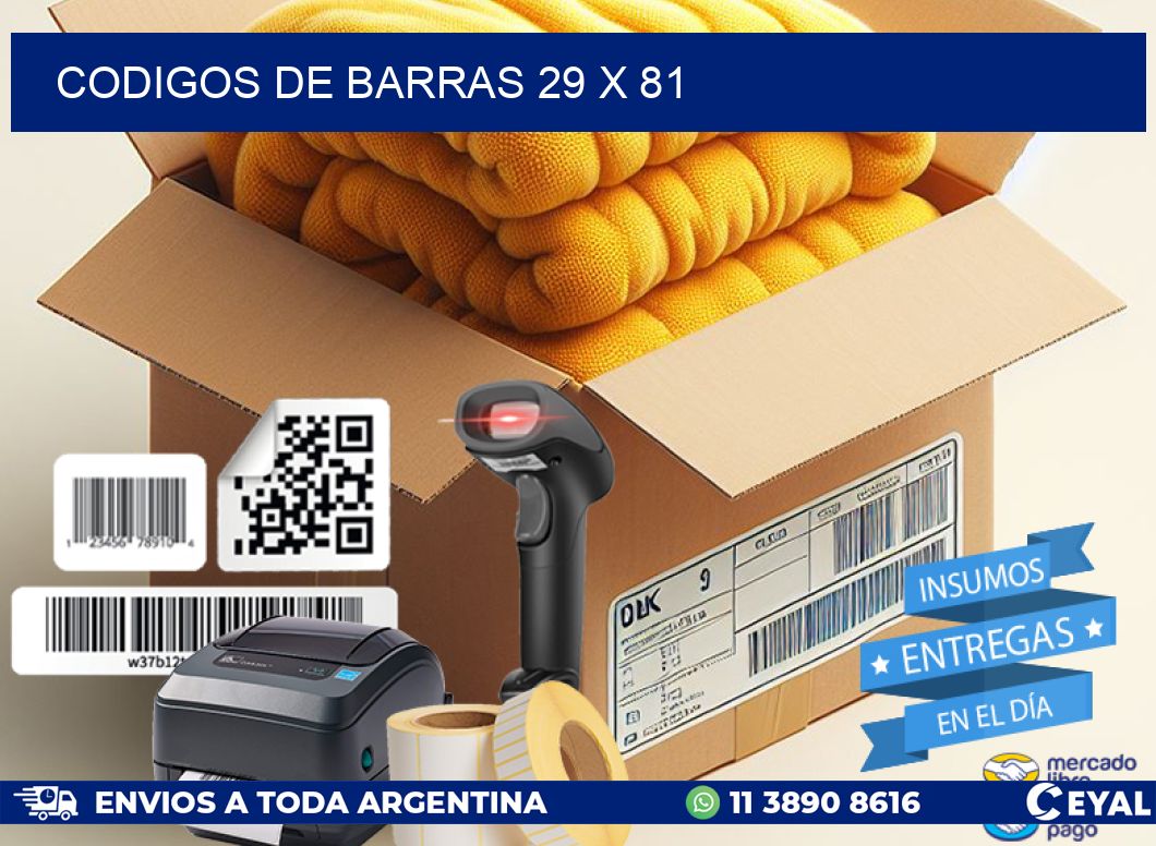 codigos de barras 29 x 81