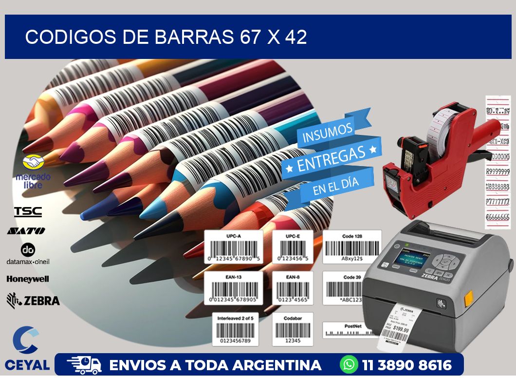 codigos de barras 67 x 42