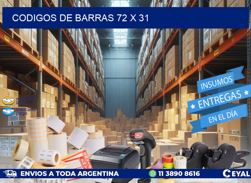 codigos de barras 72 x 31