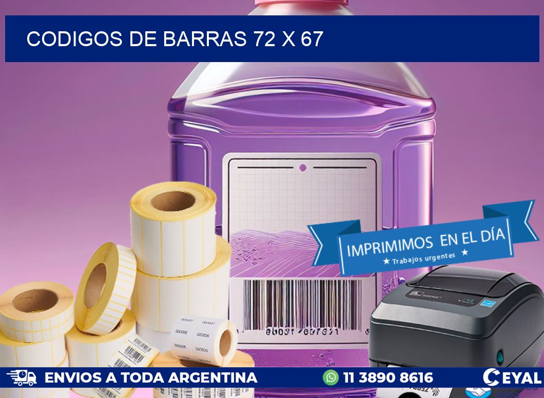 codigos de barras 72 x 67