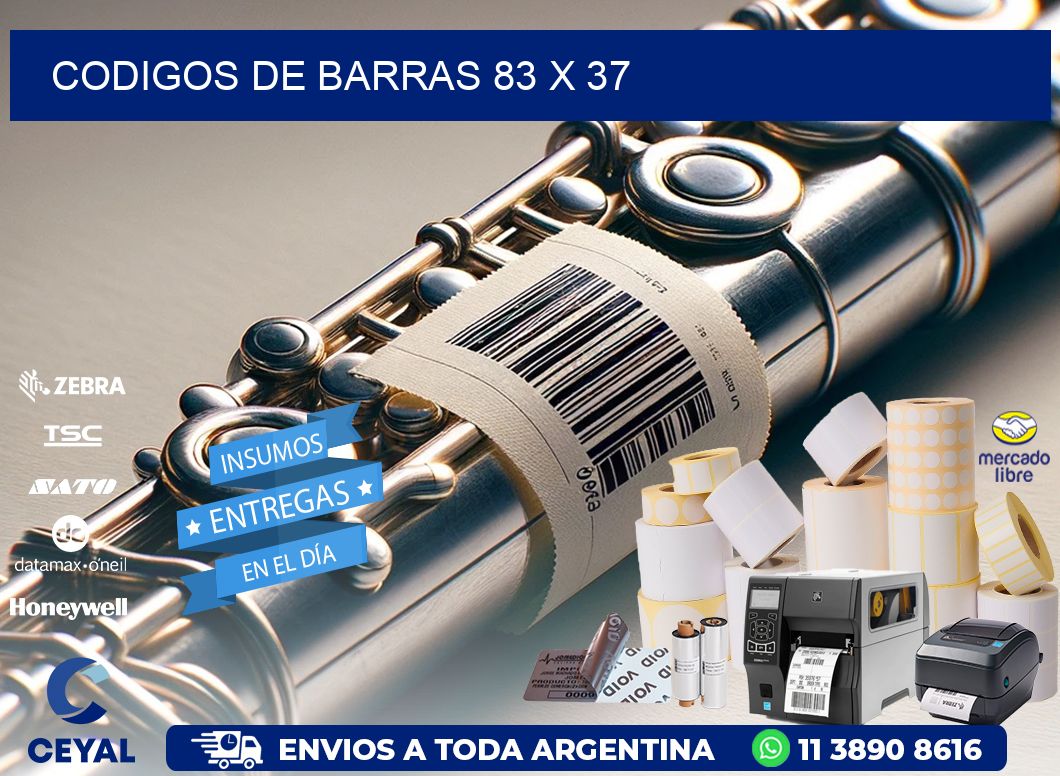 codigos de barras 83 x 37