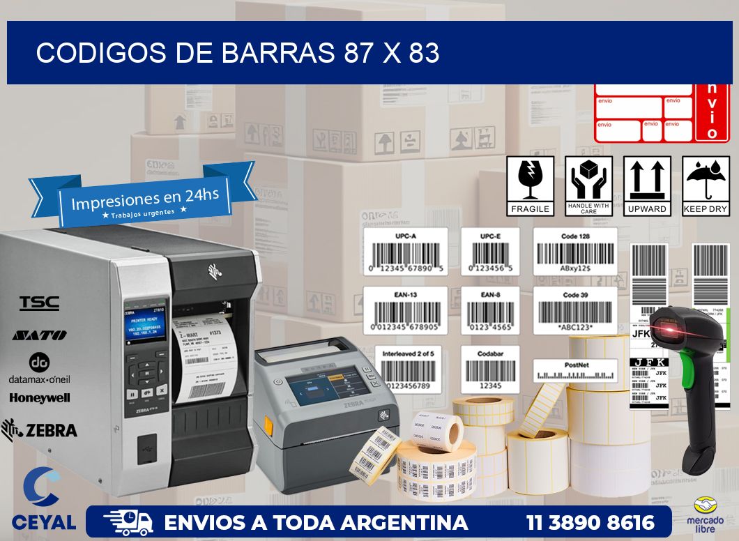 codigos de barras 87 x 83