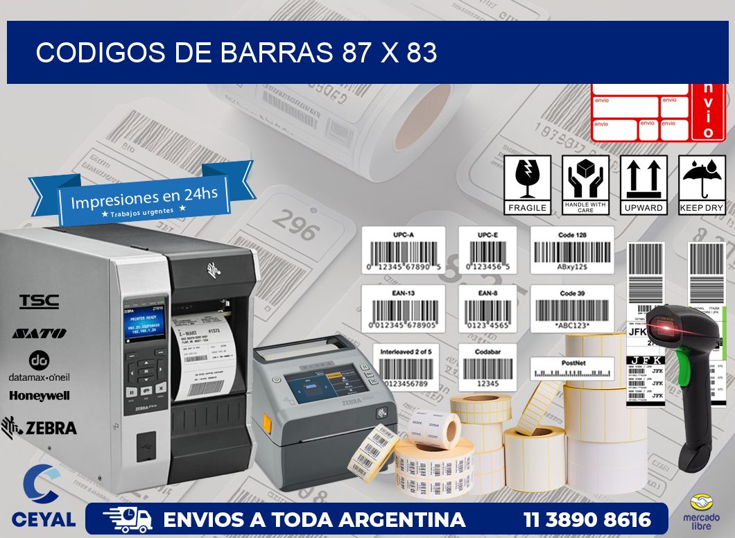 codigos de barras 87 x 83