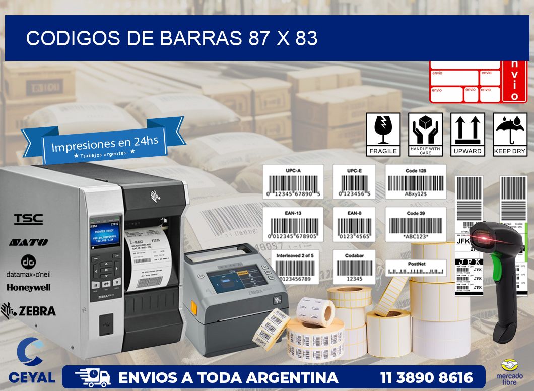 codigos de barras 87 x 83