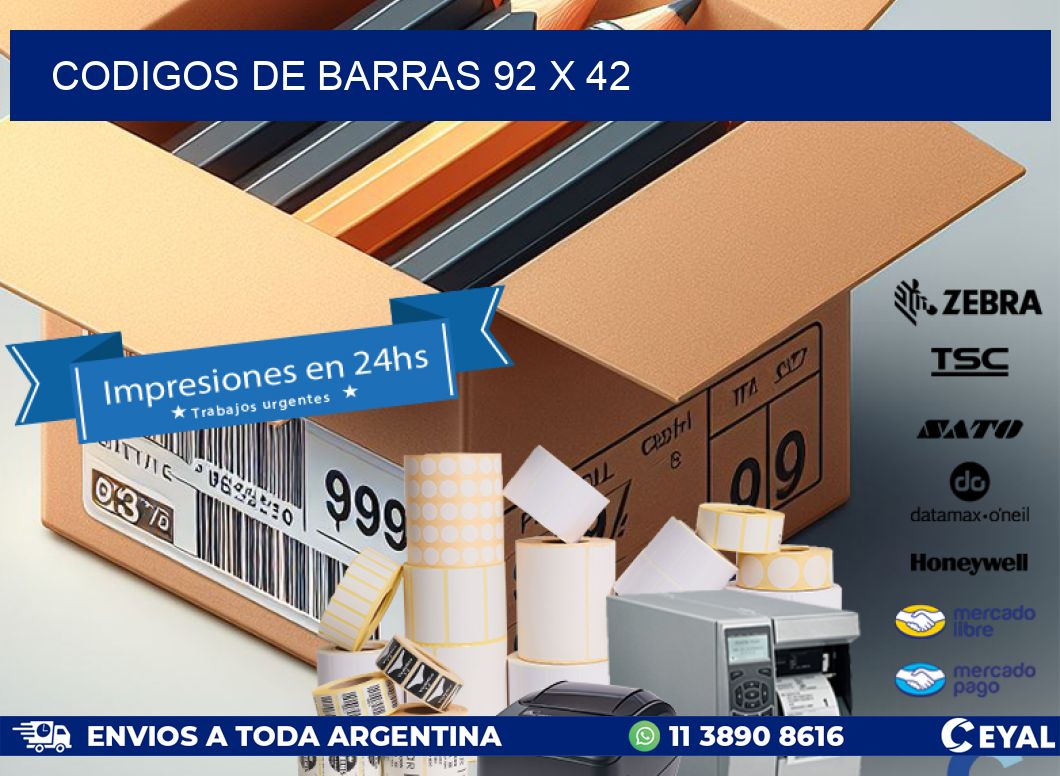 codigos de barras 92 x 42