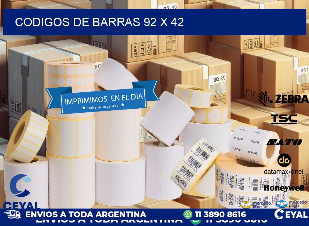 codigos de barras 92 x 42