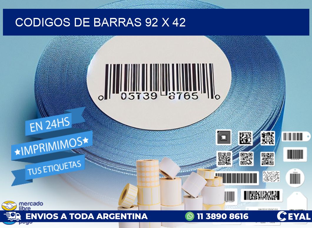 codigos de barras 92 x 42