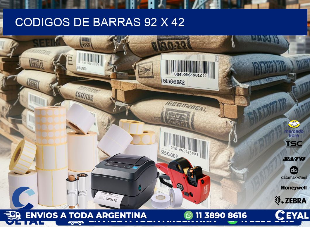 codigos de barras 92 x 42