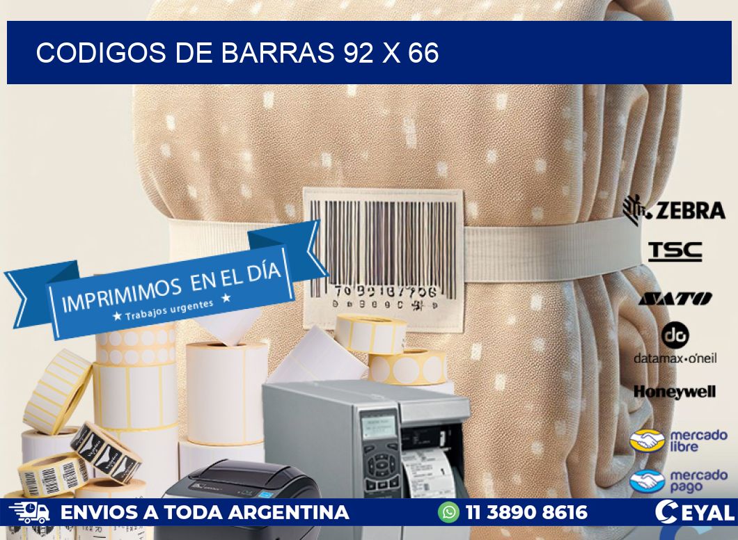 codigos de barras 92 x 66