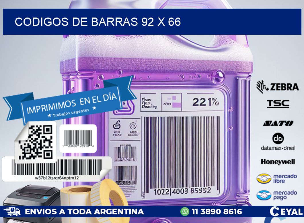 codigos de barras 92 x 66