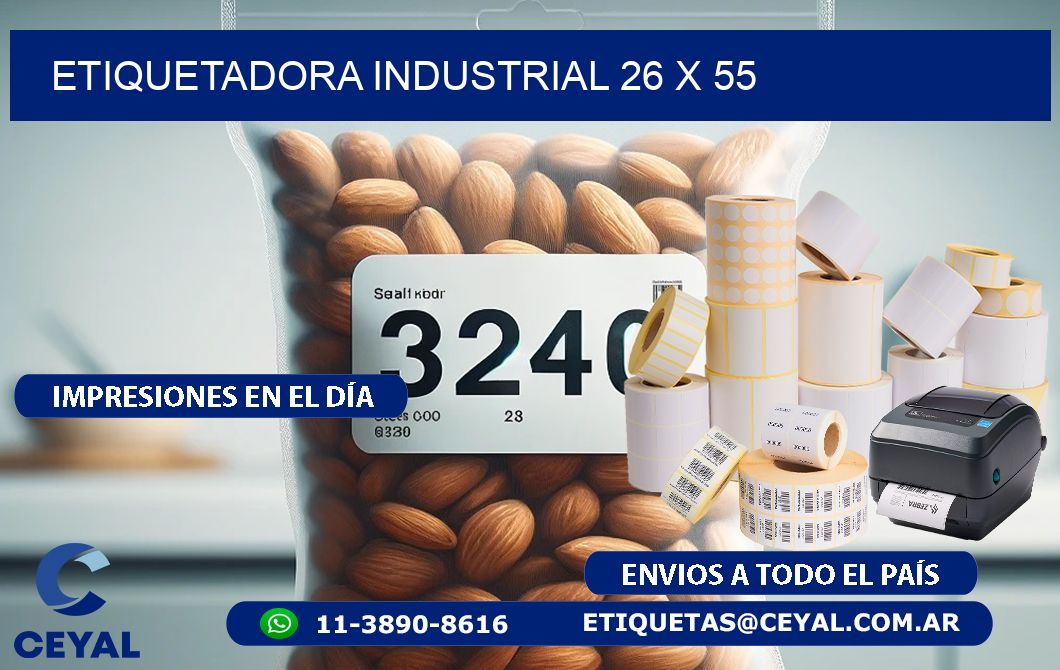 etiquetadora industrial 26 x 55