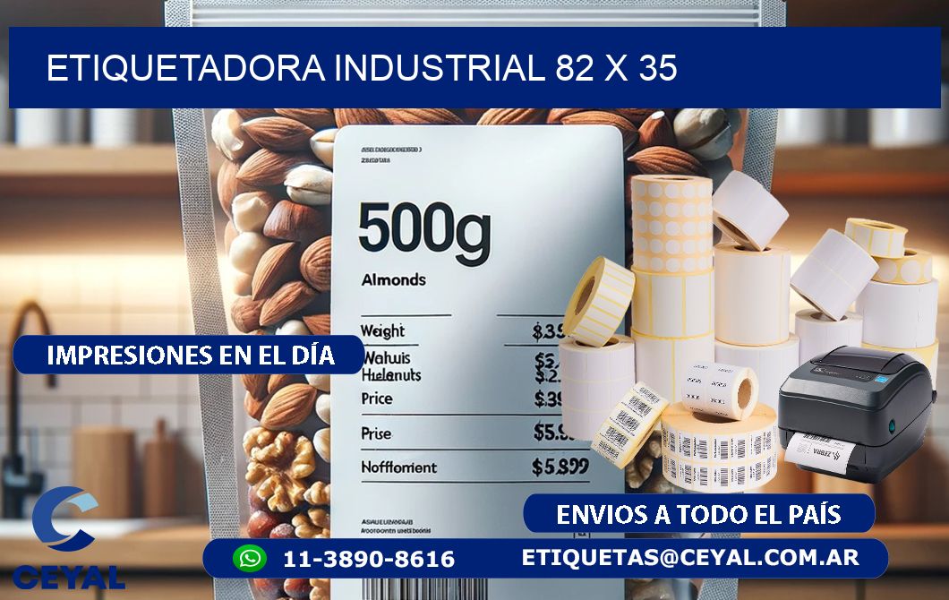 etiquetadora industrial 82 x 35