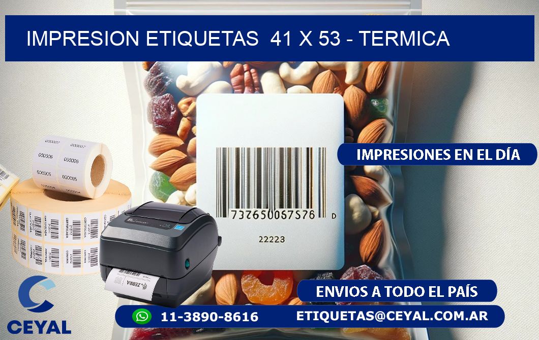 impresion etiquetas  41 x 53 - termica