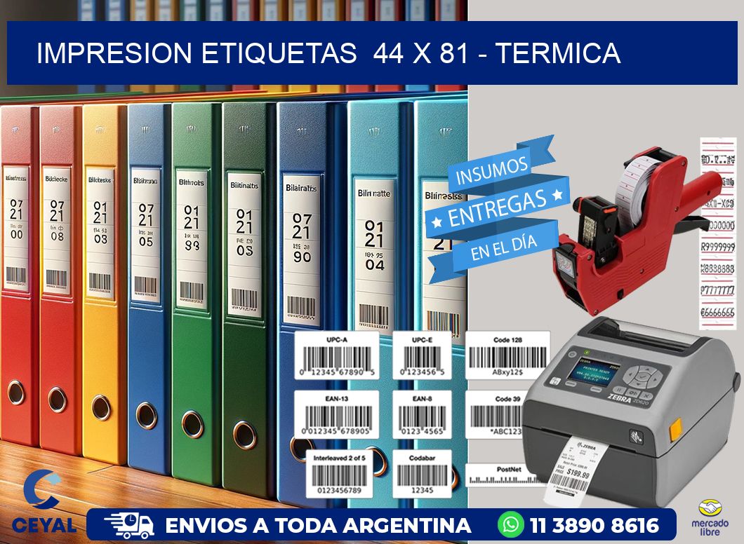 impresion etiquetas  44 x 81 – termica